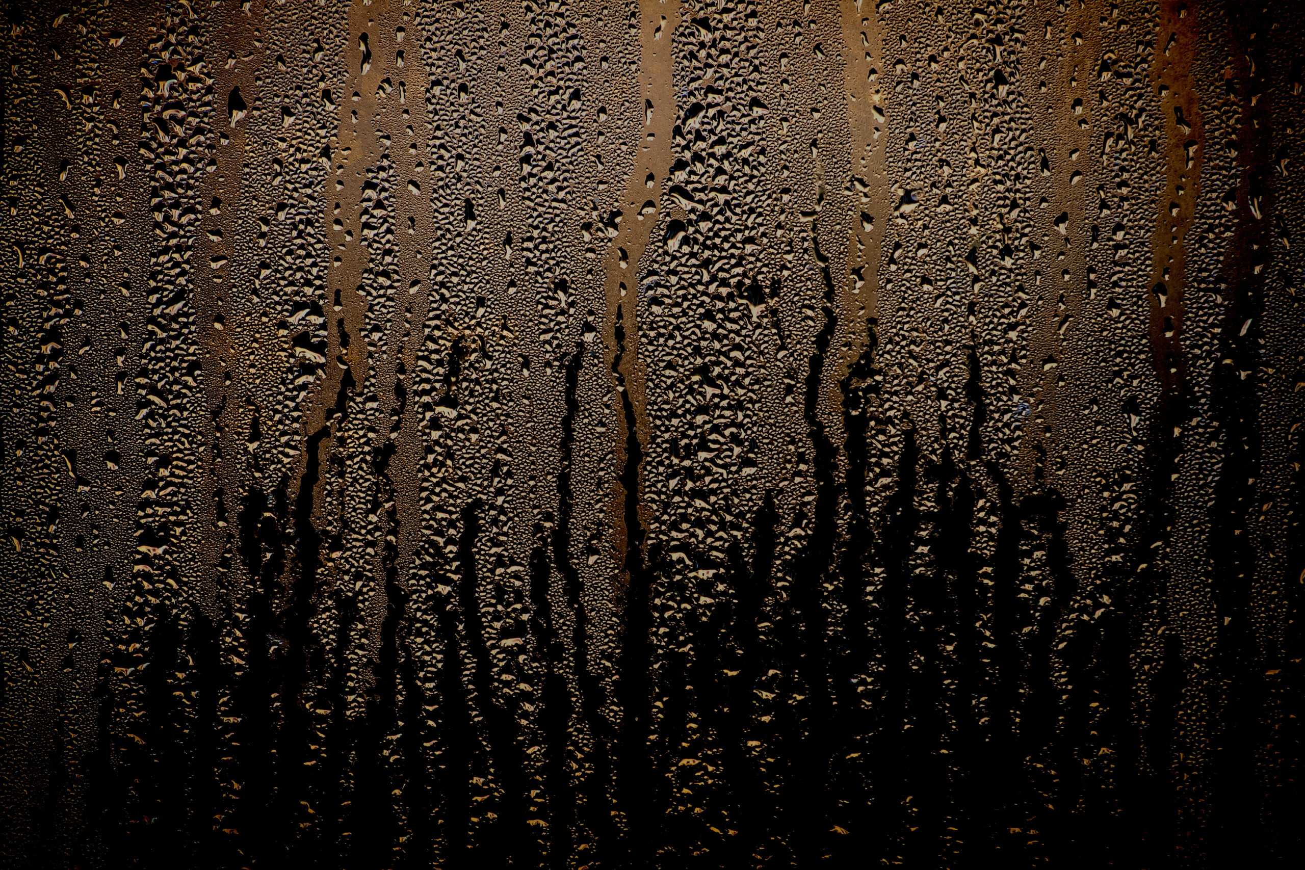 condensation water droplets in a window